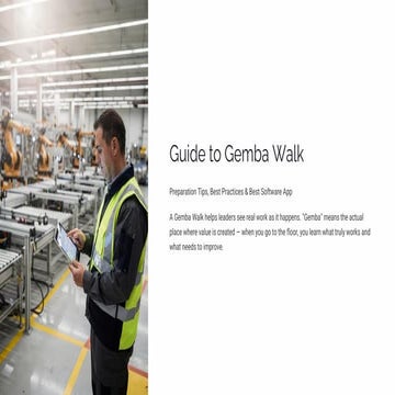 Genba OR Gemba- A Problem Solving Technique | PPTX