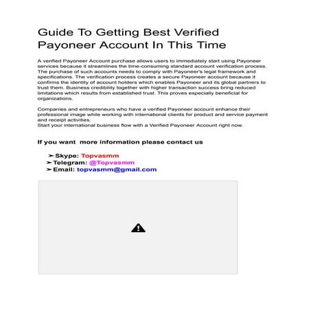 Guide To Getting Best Verified Payoneer Account In This Time.pdf