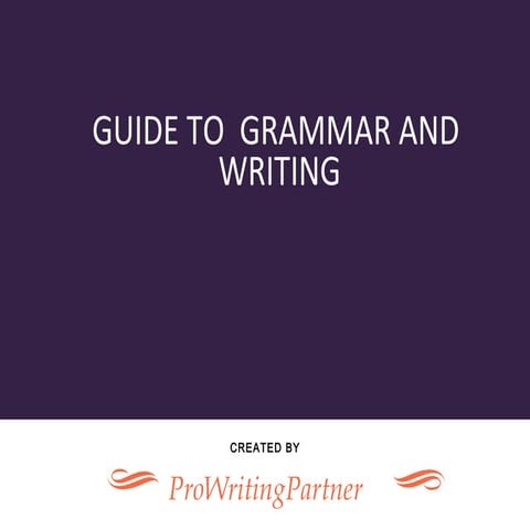 Guide to grammar and writing | PDF