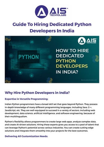 Guide To Hiring Dedicated Python Developers In India.pdf