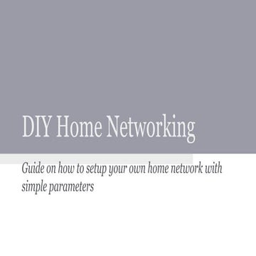 Guide to home networking