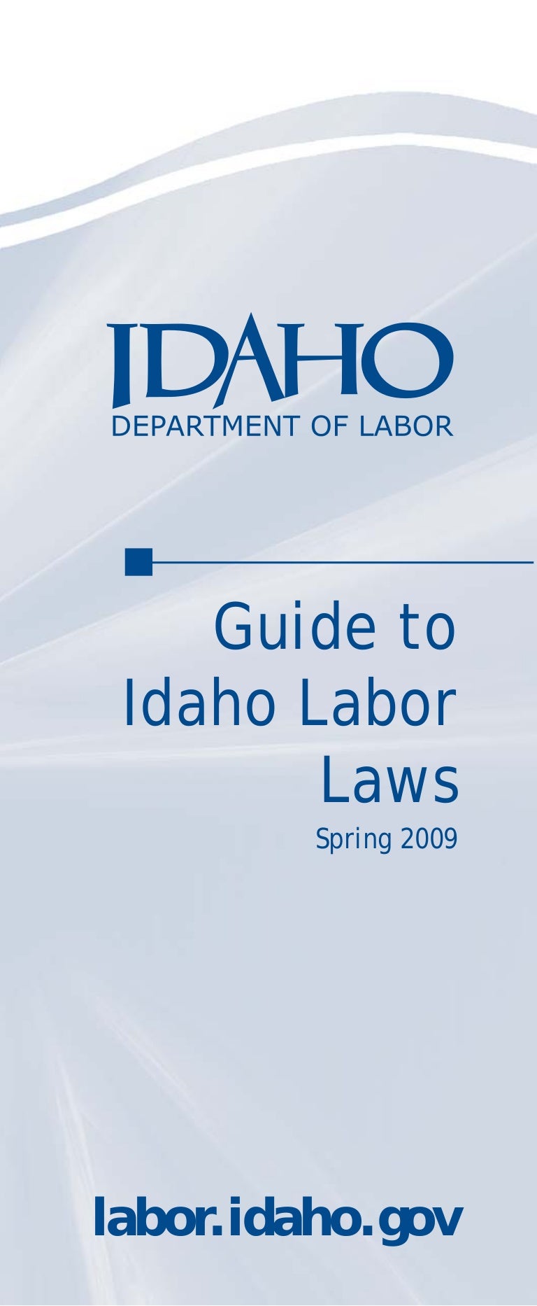 Guide to idaho labor laws