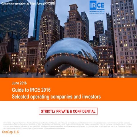 Guide to IRCE 2016