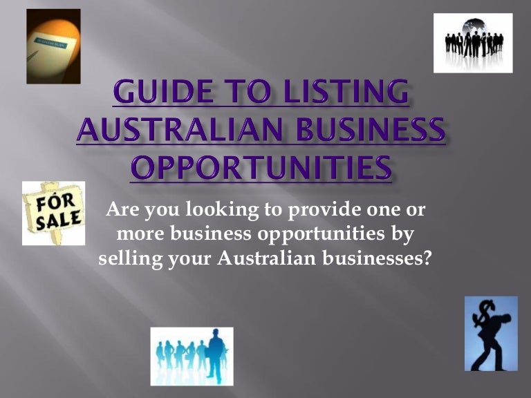 Guide To Listing Australian Business Opportunities