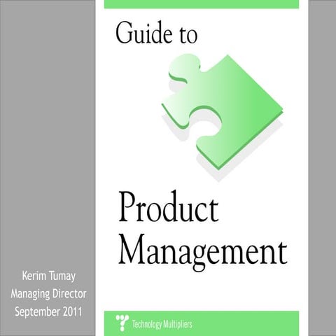 Guide to Product Management