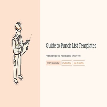 Guide to Punch List Template with eAuditor Audits and inspections | PDF