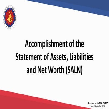 GUIDE TO Statement of Assets, Liabilities and Net Worth (SALN)