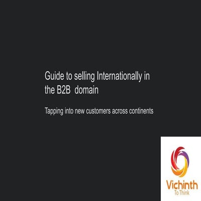 Guide to selling internationally in the B2B domain
