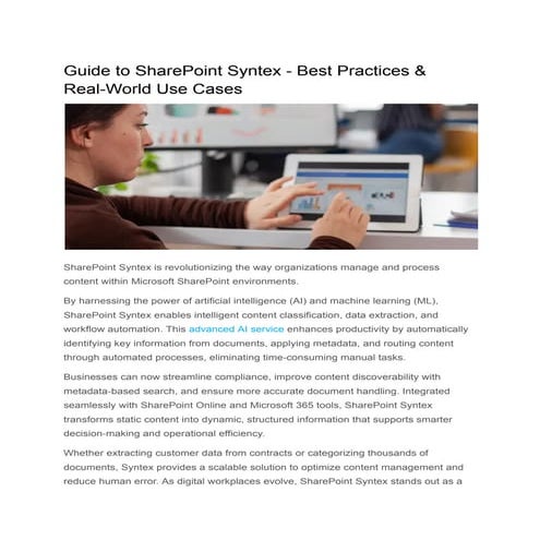 Guide to SharePoint Syntex - Best Practices & Real-World Use Cases (1).pdf