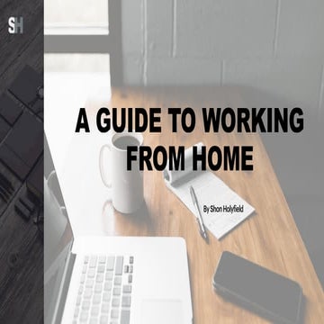Guide to Work From Home | Shon Holyfield