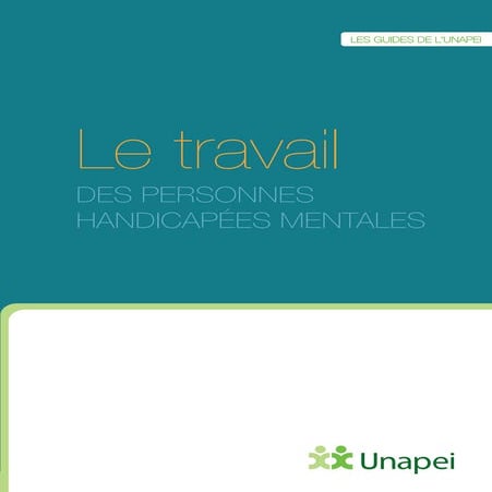 Guide: travail des personnes handicapees mentales