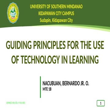 GUIDING PRINCIPLES FOR THE USE OF TECHNOLOGY IN LEARNING.pptx