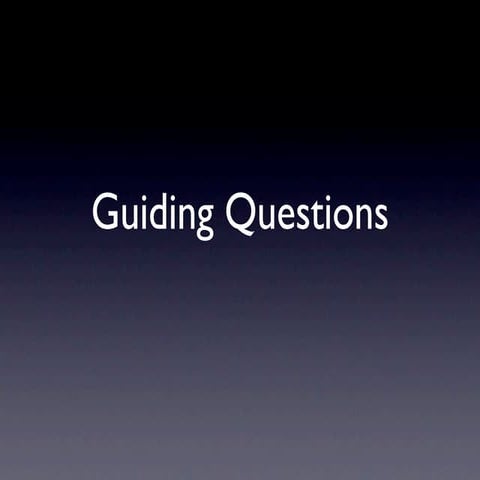 Guiding questions