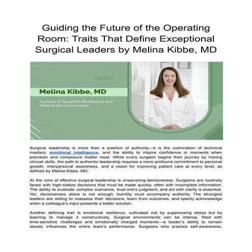 Leadership in surgery | PPTX