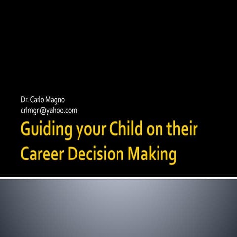 Guiding your child on their career decision making