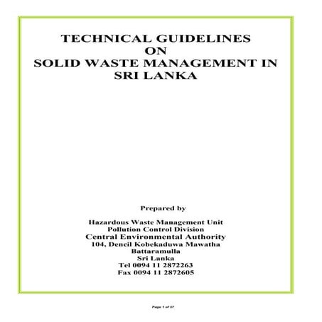 Guidebook for Formulation of Solid Waste Management Plan | PDF