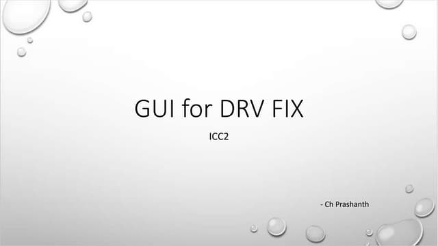 GUI for DRV fix in ICC2