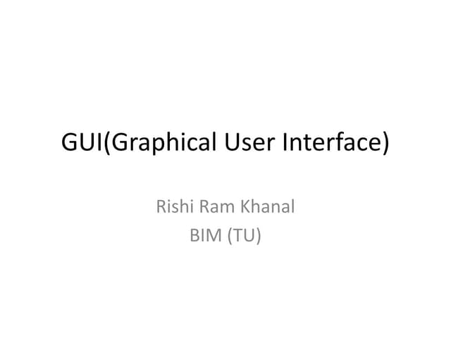 GUI (graphical user interface)