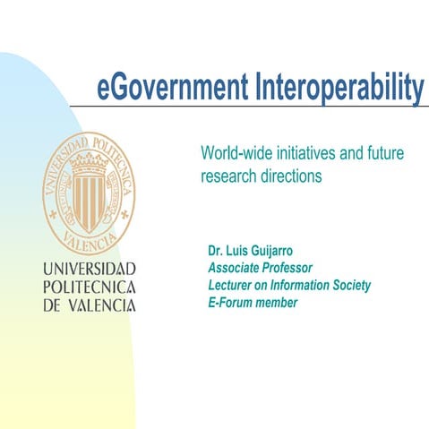 eGovernment interoperability