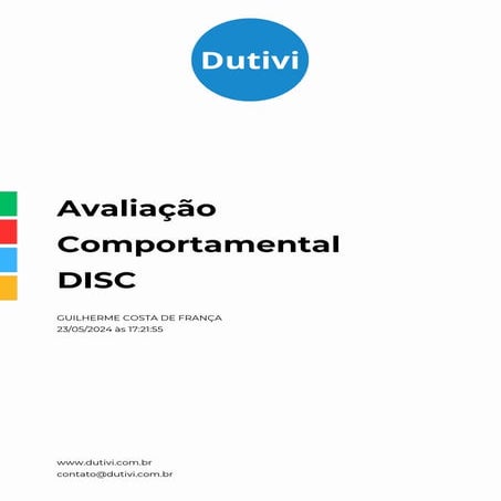 Relatório DISC Dutivi Completo: Ferramenta essencial para autoconhecimento e desenvolvimento pessoal