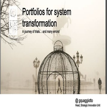 5.5.2021: Portfolios for system transformation by Giulio Quaggiotto (UNDP)