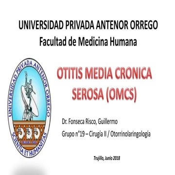 Guillermo fonseca   otitis media cronica serosa