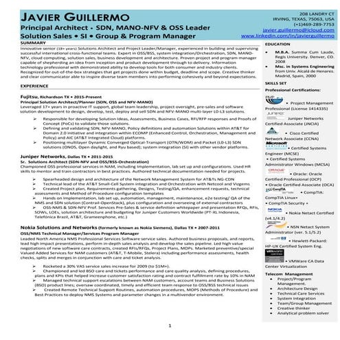 Guillermo Javier resume_v.6.0 | PDF