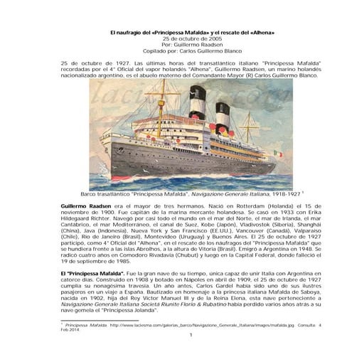 Guillermo Raadsen - Un marino holandés nacionalizado argentino