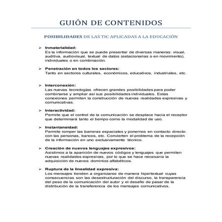 Guión de contenidos