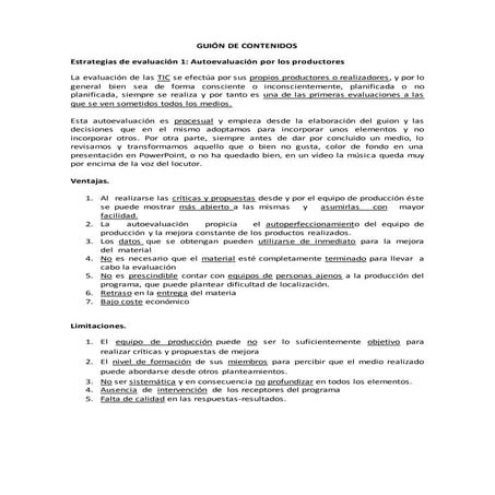 Guión de contenidos 