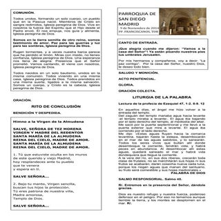 Guión de la Eucaristía del Domingo ...