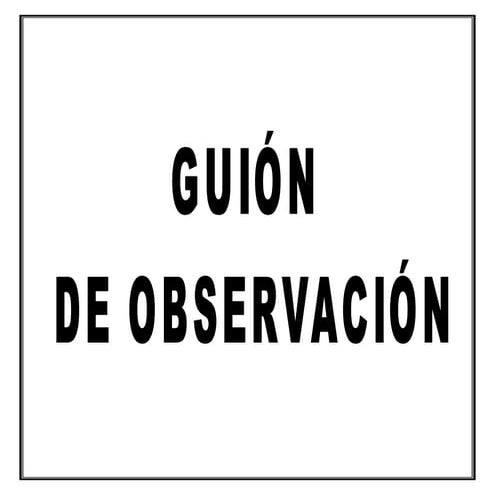 Guión de observación | DOCX