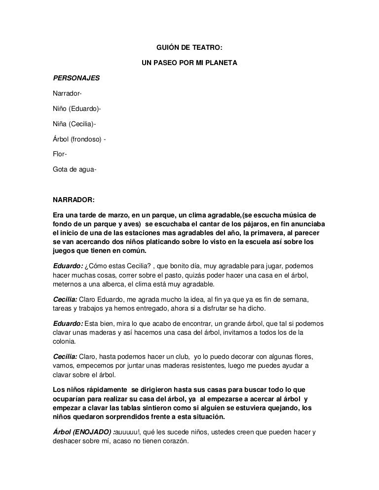 Guión de teatro