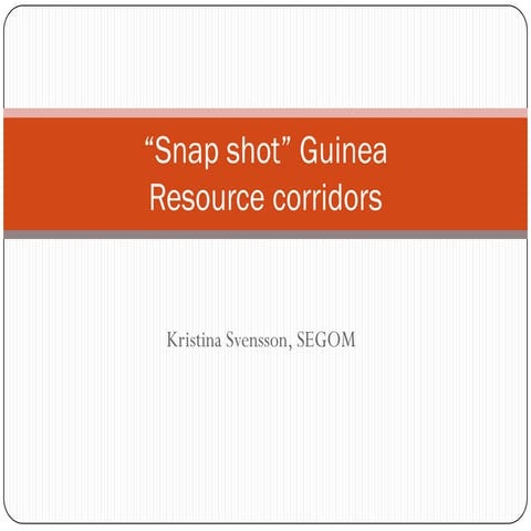 Guinea resource corridors snapshot