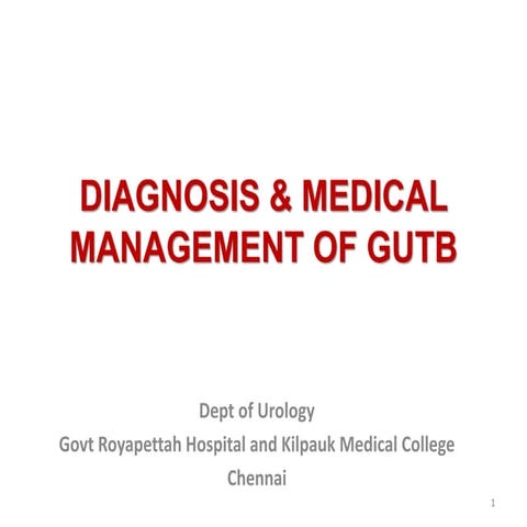 diagnosis and medical management of GUTB | PDF