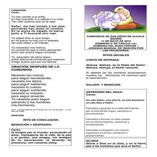 GUIÓN PARA LA MISA DEL DOMINGO IV D...