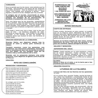 GUIÓN PARA LA MISA DE LA ASCENSIÓN....