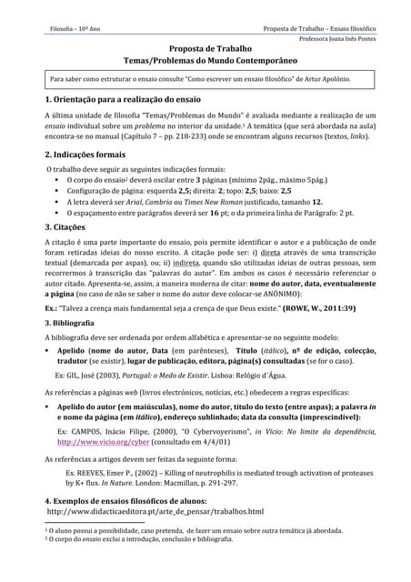 Guião ensaio filosófico