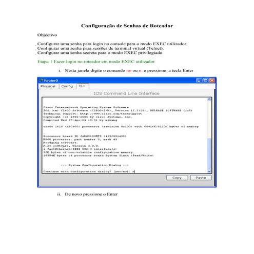 Guião configuracao de_ router