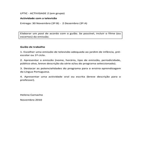 Guião da actividade 2