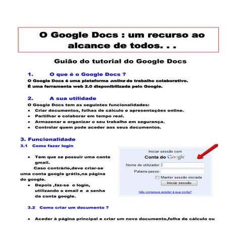 Tutorial básico google docs | PDF