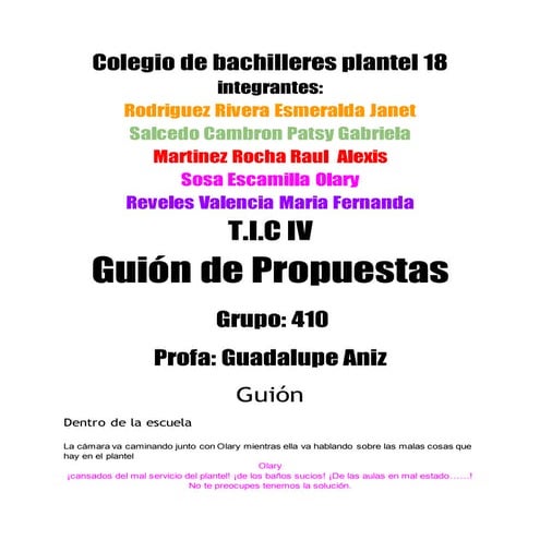 Guion escuela