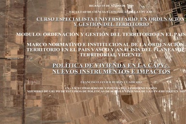 MASTER UPV-EHU. El modelo urbanístico y de vivienda vasco 