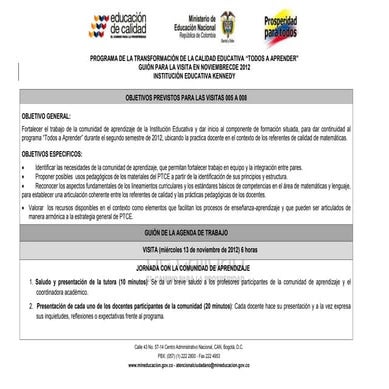 Guion comunidad aprendizaje (pta) bello horizonte 13 nov. | PDF
