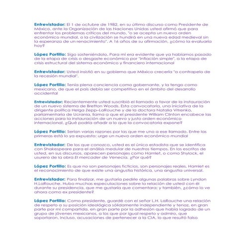 Guion de entrevista de jose lopez portillo