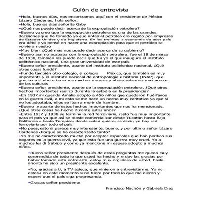 Guión de entrevista(gaby,francisco)