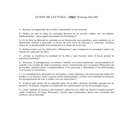 Guion de lectura 1984