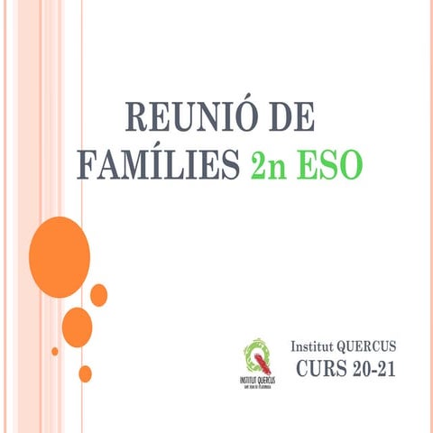 Presentacio reunio families 2n ESO