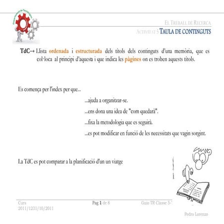 Guio tr classe 5 taula continguts