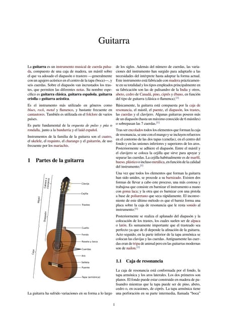 partes de la guitarra y algo mas | PDF